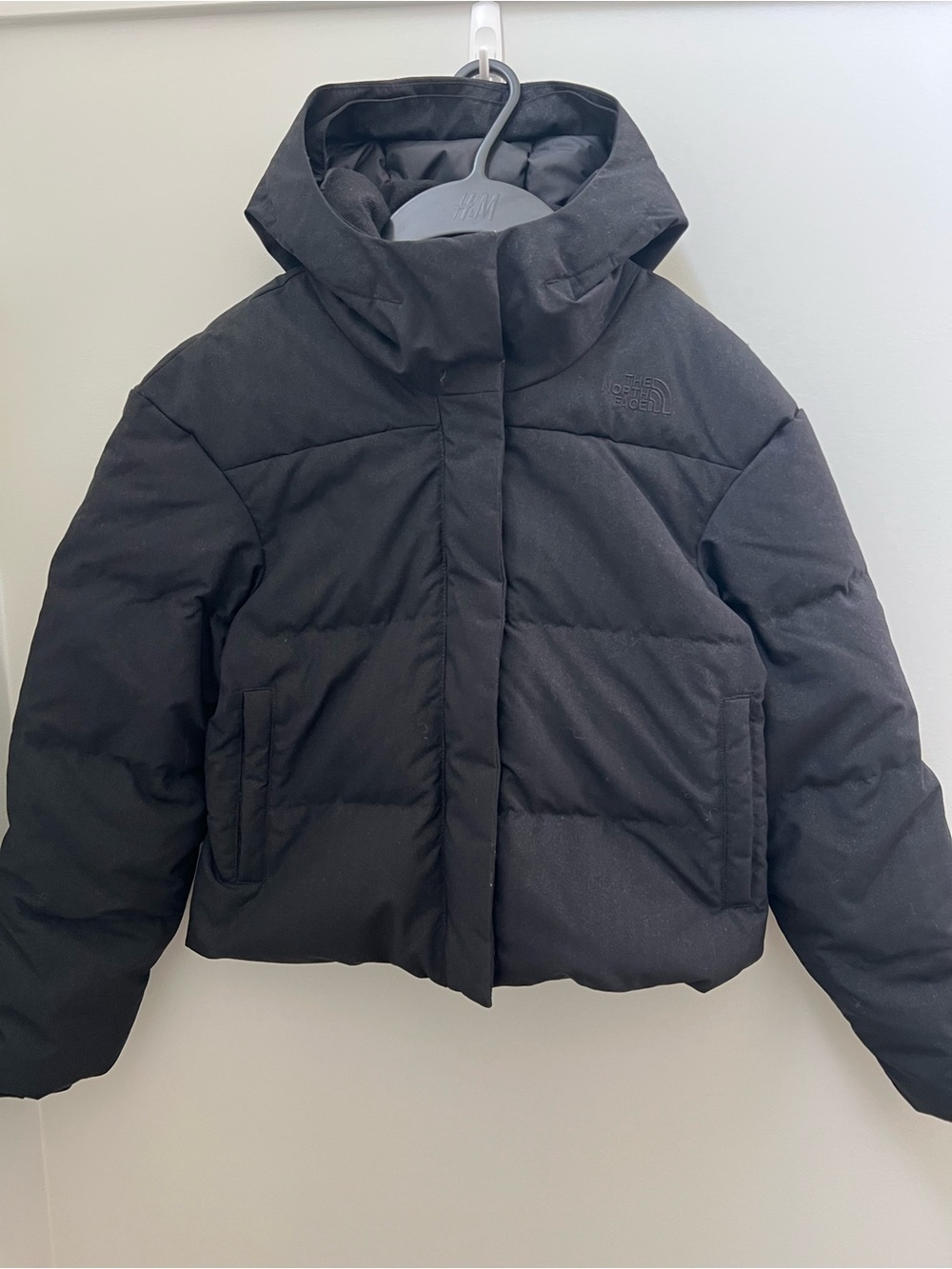 The North Face Girls Black Hooded Puffer Jacket